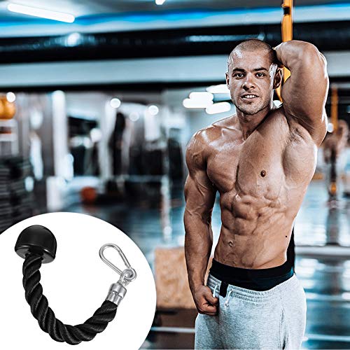 BESPORTBLE Tricep Rope Single Grip Pull Down Bicep Cable Adjunto Máquina de Remo Manija Set para Ejercicios Fitness Gym Bodybuilding Cable Polea Entrenamiento