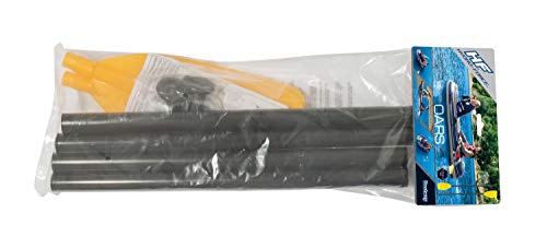 BESTWAY 62015 - Set de Dos Remos para Embarcaciones con Gran Longitud de 124 cm de PVC Ligeros de Fácil Unión con Palas Estriadas y Curvadas con Agarre Cómodo