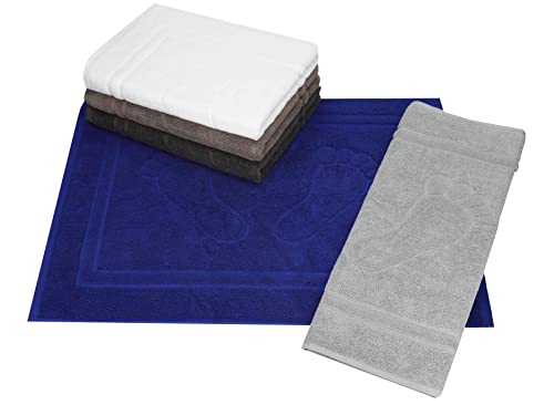 Betz Alfombrilla Alfombra de baño PIES 50x70cm Calidad 740g/m² 100% algodón (Gris Plata)