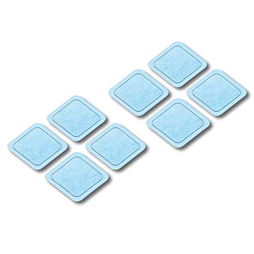 Beurer EM 59 Heat Gel-Pads, juego de recompra con 8 almohadillas de gel autoadhesivas para utilizar con el TENS/EMS digital EM 59 Heat, tamaño: 45x 45 mm