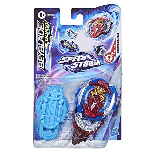 Beyblade Burst Surge Speedstorm - Kit Inicial - Top Infinite Achilles A6 - Top de Batalla Equilibrio con Lanzador - Juguete para niños