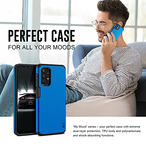 BEZ Funda Samsung A32 5G, Carcasa Protectora para Samsung Galaxy A32 5G Antideslizante Híbrida Gota Protección, Cover Anti-Arañazos con Absorción de Choque Resistente, Azul