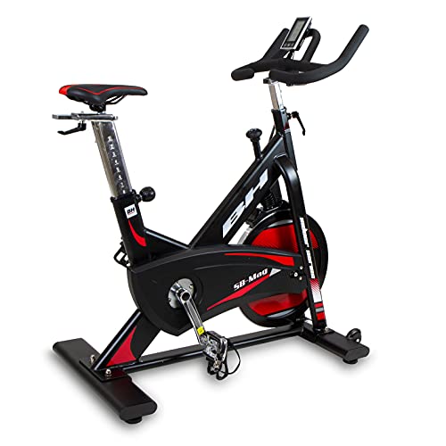 BH Fitness Bicicleta de Ciclo Indoor SB Mag con freno magnético, Volante de 20kgs y uso intensivo