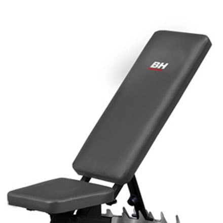 BH Fitness G310FD Banco de musculación ajustable. Peso max 100 Kg.Negro