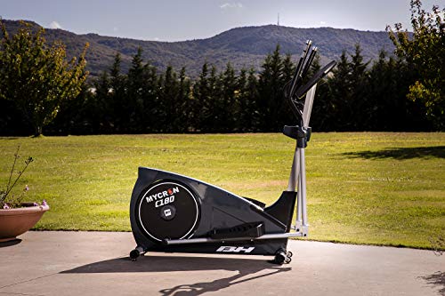 BH Fitness Mycron C180 G2382UMP. Bicicleta eliptica magnetica. Sistema inercial 18 Kg. Zancada 46 cm. Dist. Entre Pedales 19 cm. Compatible con Dual Kit