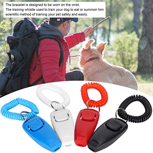 BHDD Clicker para Perros, 4 Piezas Profesionales Equipadas con Correa para la muñeca, Entrenamiento práctico de Comportamiento para Entrenamiento de Mascotas, eficaz para Perros y Gatos