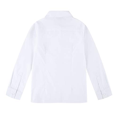 Bienzoe Niña Colegio Manga Larga Blanco Blusa S