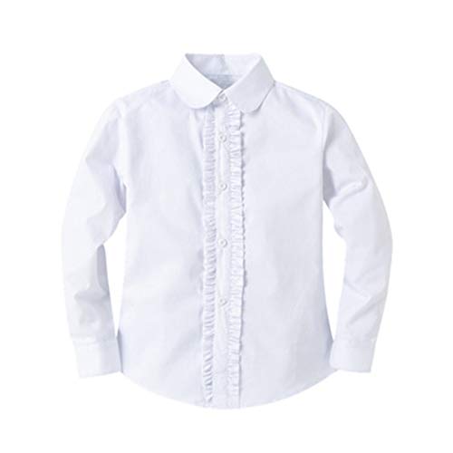 Bienzoe Niña Colegio Manga Larga Blanco Blusa S