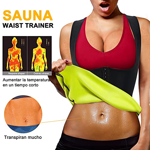 Bingrong Cinturón de Entrenamiento de Neopreno Faja Reductra Abdomen para Mujer el Chaleco Neopreno Sauna Mujer con Sudoración Compresión para Hacer Ejercicio Fitness Waist Trainer