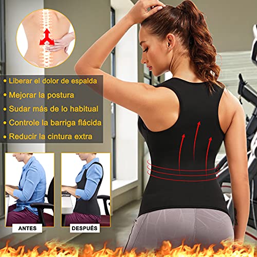 Bingrong Cinturón de Entrenamiento de Neopreno Faja Reductra Abdomen para Mujer el Chaleco Neopreno Sauna Mujer con Sudoración Compresión para Hacer Ejercicio Fitness Waist Trainer