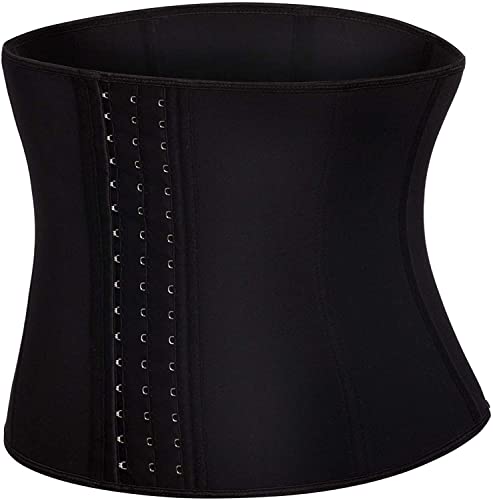 Bingrong Faja Reductora Adelgazante Hombres Faja Reductora Cinturón Lumbar Abdomen Ajustable para Deporte Fitness Efecto Sauna para la Quema de Grasa (Negro, XL)