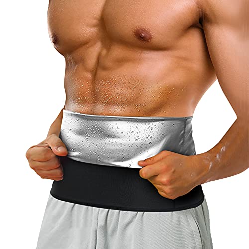 Bingrong Fajas Reductoras Abdomen Hombre Efecto Sauna Fitness Neopreno Gimnasio Fajas Deportivas Lumbar Hombre Waist Trainer de Sudoración (XXL, Negro)