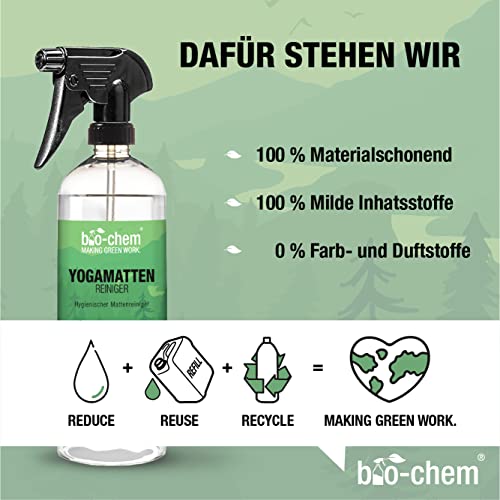 Bio-chem - Limpiador de esterillas de yoga para plástico, corcho y esterillas deportivas, 500 ml