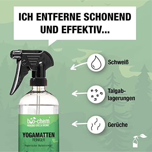 Bio-chem - Limpiador de esterillas de yoga para plástico, corcho y esterillas deportivas, 500 ml