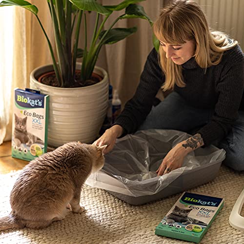 Biokat's XXL, bolsas desechables - Para colocar en el arenero para gatos - Cambio higiénico y sencillo de la arena para gatos, 12 unidades