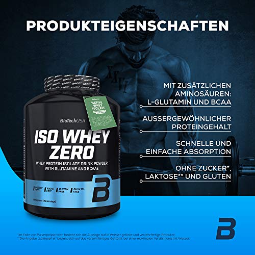 BioTechUSA Iso Whey Zero Premium Protein Isolat Polvo, 2270 g, fresa