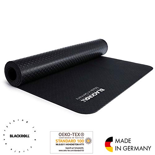 Blackroll - Esterilla de gimnasia (65 x 185 cm), color negro