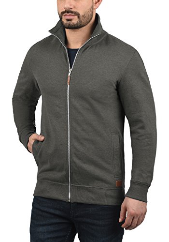 BLEND Alio Chaqueta Sudadera Jersey con Capucha con Cremallera con Forro Polar Suave Al Tacto, tamaño:XXL, Color:Pewter Mix (70817)