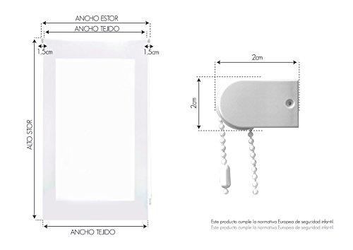 Blindecor Stars Estor Enrollable, INFANTIL, Rosa, 150 x 180 cm