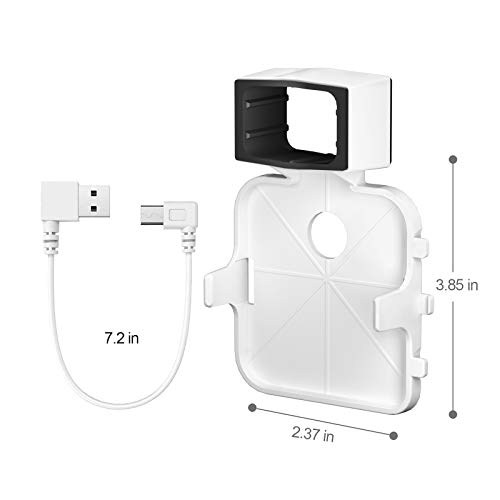 Blink Sync Module 2 Soporte de Montaje en Pared BECEMURU ABS Soporte de Pared Ruteador de protección con Cable de Carga para el módulo de Seguridad para el hogar Blink Sync 2 (Blanco, 1 Paquete)