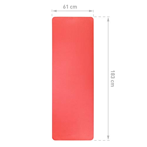 BODYMATE Esterilla de Yoga Premium de TPE | Tamaño 183x61 cm | Grosor 6 mm | Libre de ftalatos, BPA y Metales Pesados | Esterilla para Fitness, Yoga, Pilates, Entrenamiento Funcional