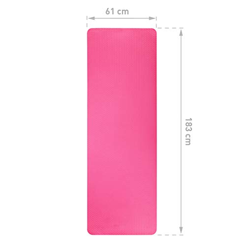 BODYMATE Esterilla de Yoga Premium de TPE | Tamaño 183x61 cm | Grosor 6 mm | Libre de ftalatos, BPA y Metales Pesados | Esterilla para Fitness, Yoga, Pilates, Entrenamiento Funcional