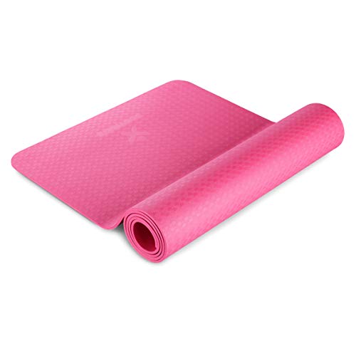 BODYMATE Esterilla de Yoga Premium de TPE | Tamaño 183x61 cm | Grosor 6 mm | Libre de ftalatos, BPA y Metales Pesados | Esterilla para Fitness, Yoga, Pilates, Entrenamiento Funcional