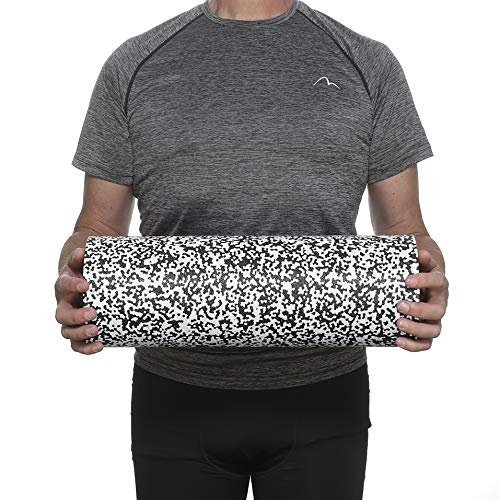 BODYMATE Rodillo Standard para tejido fascial | Dureza media | Longitud 45 cm diámetro 15 cm | Con libro electrónico gratuito | Rodillo miofascial profesional