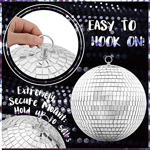 Bola de espejo -20CM Cool and Fun Silver colgante fiesta bola de discoteca