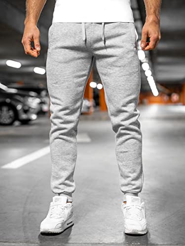 BOLF Hombre Pantalón Deportivo Pantalones De Chándal Jogger Pantalones Holgados de Deporte Running Entrenamiento Fitness Jogging Slim fit Estilo Urbano XW01 Gris XXL[6F6]