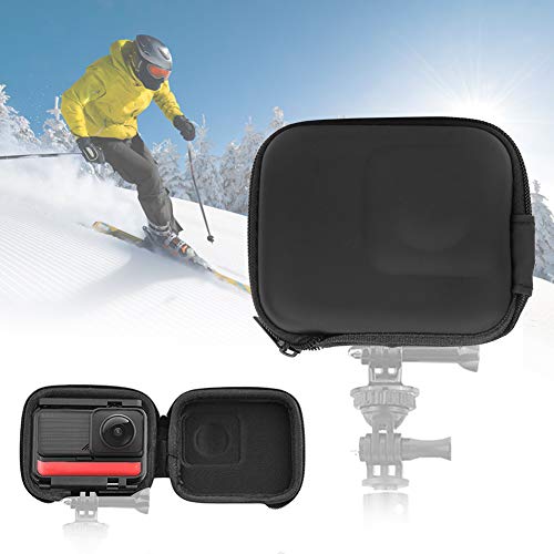 Bolsa de almacenamiento para cámara deportiva, caja de protección portátil, para Insta360 ONE R Panorámica, material de PU impermeable, diseño compacto y liviano, para fotografía al aire libre, turism