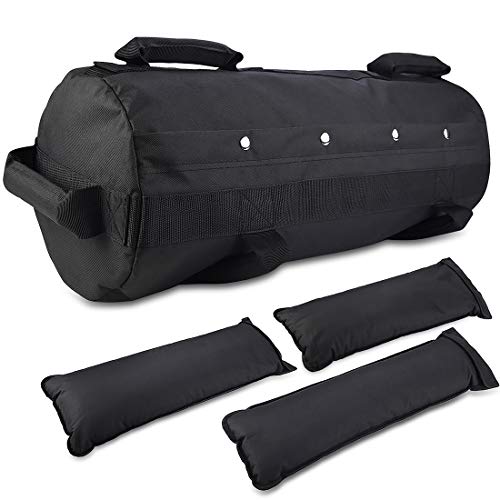 Bolsa de arena para entrenamiento, bolsa de arena ajustable para entrenamiento pesado, con 3 bolsas interiores para entrenamiento (sin arena)