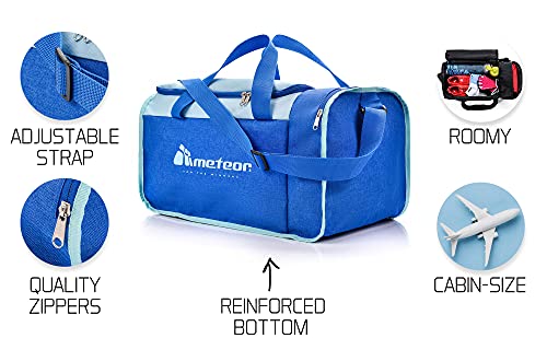 Bolsa de Deporte Gimnasio Fitness Viaje Vacaciones Deportiva - Bolso Universal con Bandolera - Bolsa plegada Ideal para jóvenes y Adultos, Hombre y Mujer 20L y 40L (Azul, 40 L)