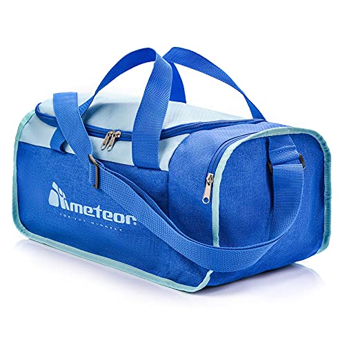 Bolsa de Deporte Gimnasio Fitness Viaje Vacaciones Deportiva - Bolso Universal con Bandolera - Bolsa plegada Ideal para jóvenes y Adultos, Hombre y Mujer 20L y 40L (Azul, 40 L)