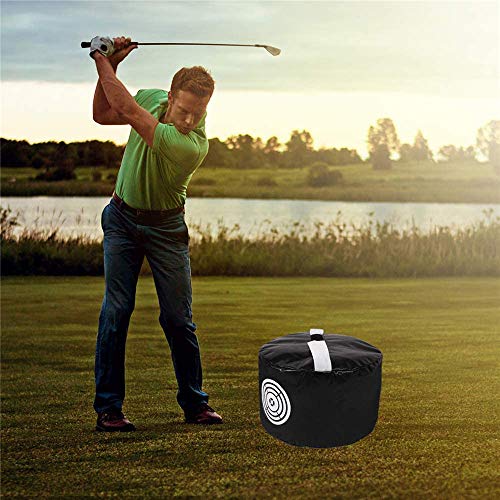 Bolsa de entrenador de impacto de golf Golf, equipo entrenamiento de golf, bolsas golpe fuerza, material PU impermeable y cremalleras, entrena su columpio de manera efectiva, para al aire libre, negro