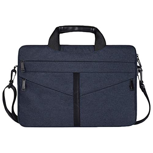 Bolsa De Ordenador con Bandolera Multicapa Cremallera Portátil Multifuncional Negocios Cuaderno Diagonal del Hombro Armada 14.1