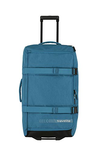 Bolsa de Viaje Trolley travelite Talla L, Serie de Equipaje Kick Off: Bolsa de Viaje práctica con Ruedas para Vacaciones y Deportes, 68 cm, 65 litros