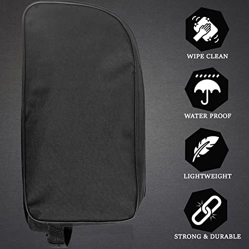 Bolsa de Zapatos Resistente al Agua para Deportes de Gimnasio fútbol Rugby para el Almacenamiento Botas de Golf Bolsa Antipolvo Bolsa portátil Organizador de Viaje para Hombres y Mujeres (Negro)