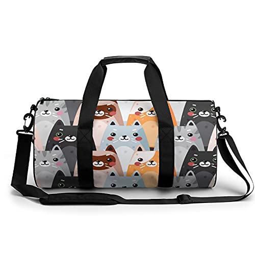 Bolsas De Gimnasia Dibujos Animados De Animales Lindo Gato Bolsa De Deporte Ligera para Hombres Y Mujeres