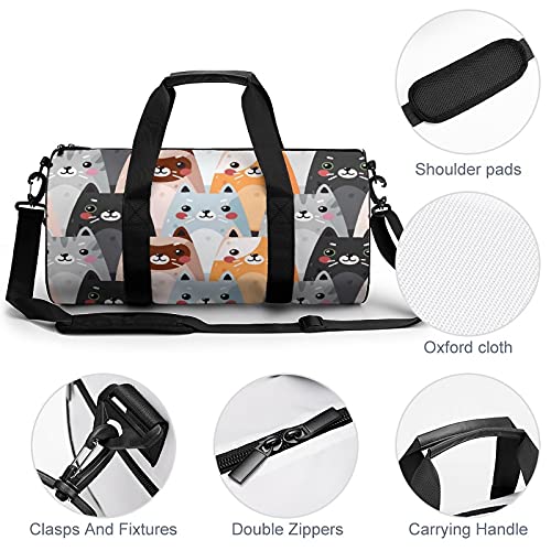 Bolsas De Gimnasia Dibujos Animados De Animales Lindo Gato Bolsa De Deporte Ligera para Hombres Y Mujeres