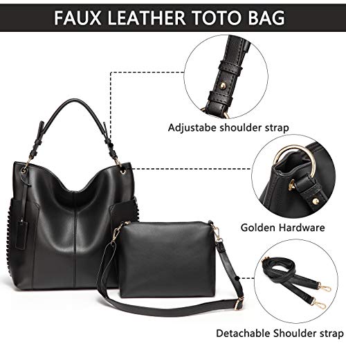 Bolso Bandolera Mujer, Vaschy Bolso de Mano Gran Bolsos Totes Bolsos para Mujer Bolso de Cuero Bolso de Compras Bolso de Hombro Bolsos Shopper Manija Superior Convertible