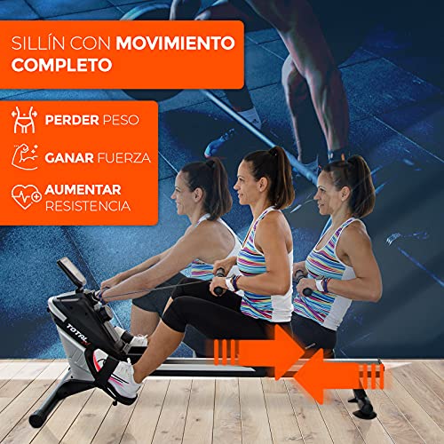 Bonplus BP | Máquina de Remo para Casa | Fitness | Ruedas fácil Movimiento | Pantalla LCD | Plegable |