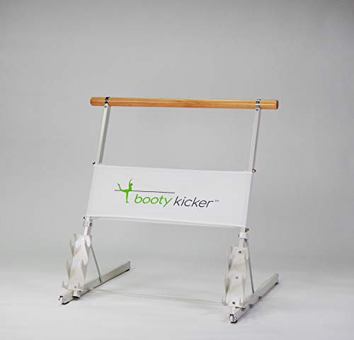 Booty Kicker - Barra de ejercicio en casa, plegable, portátil, almacenable, diseño angular fuerte para empujar, tirar, equilibrio y ballet, perfecto para entrenamientos de barra.