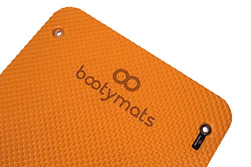 Bootymats Pilates Pro - Esterilla de Gran tamaño Ideal para Ejercicios de Pilates de Suelo. Extra Acolchada. Máximo Confort y Comodidad. Medidas: 180 x 60 cm. Grosor: 19 mm Color: Naranja