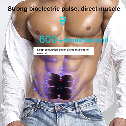 Borstu Estimulador Muscular Estimulador eléctrico EMS Entrenador Abdominal Inteligente Entrenador de Brazos para desarrollar músculo y Quemar Grasa