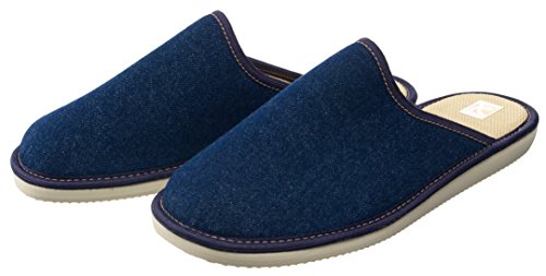 Bosaco - Zapatillas de estar por casa de Material Sintético para hombre Multicolor azul vaquero