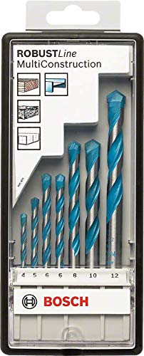 Bosch Professional Set de 7 brocas multiuso CYL-9 Multi Construction (accesorios para taladros con vástago cilíndrico)