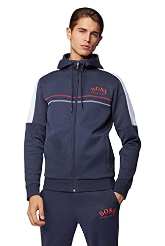 BOSS Saggy Capucha, Azul (Navy 410), Large para Hombre