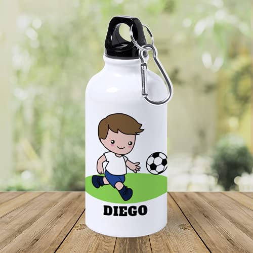 Botella de Aluminio Personalizada Infantil Equipos Fútbol (400ml)