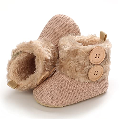 Botitas Bebe Recien Nacido Zapatos de Invierno,Zapatos Primeros Pasos Bebe Suave de Suela Calentamiento Zapatos Antideslizante Botas Bebe Zapatillas de Casa con Forro Polar Zapato de Calcetín